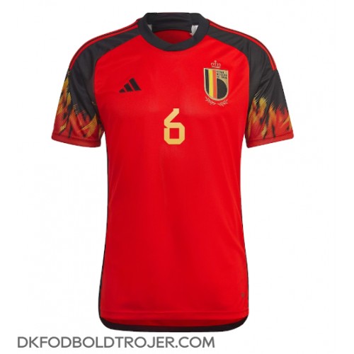 Billige Belgien Axel Witsel #6 Hjemmebane Fodboldtrøjer VM 2022 Kortærmet